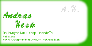 andras wesp business card